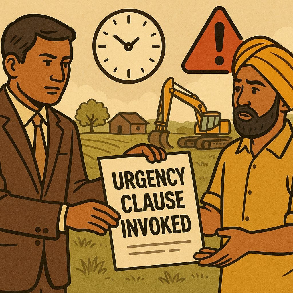 Invocation of Urgency Clause in Land Acquisition – Hazy Contours of Judicial Review
